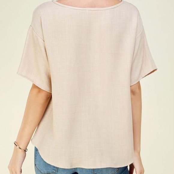 Linen Button-Up Top - Picture 3 of 3